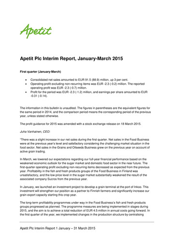 Thumbnail Apetit Oyj Quarterly Report 2015-q1
