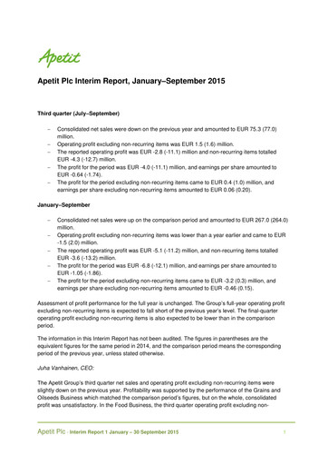 Thumbnail Apetit Oyj Quarterly Report 2015-q3