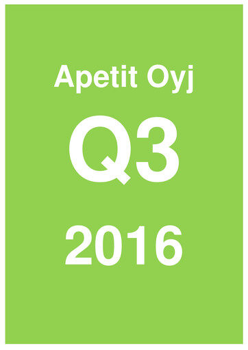 Thumbnail Apetit Oyj Quarterly Report 2016-q3