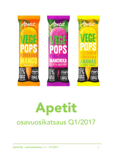 Thumbnail Apetit Oyj Quarterly Report 2017-q1