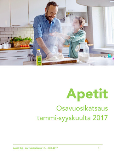 Thumbnail Apetit Oyj Quarterly Report 2017-q3