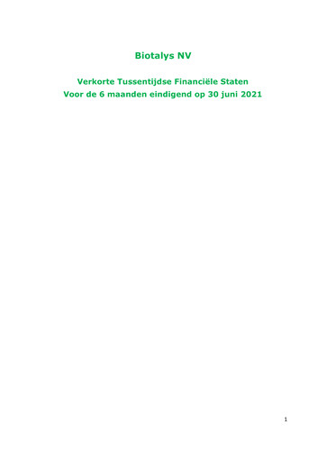 Thumbnail Biotalys Half-year Report 2021-h1
