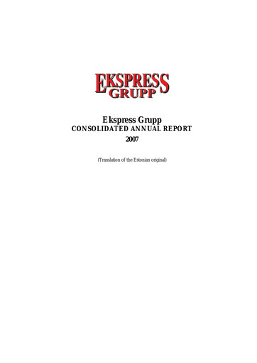 Miniature AS Ekspress Grupp Rapport annuel 2007