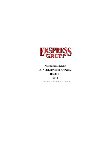 Miniature AS Ekspress Grupp Rapport annuel 2010