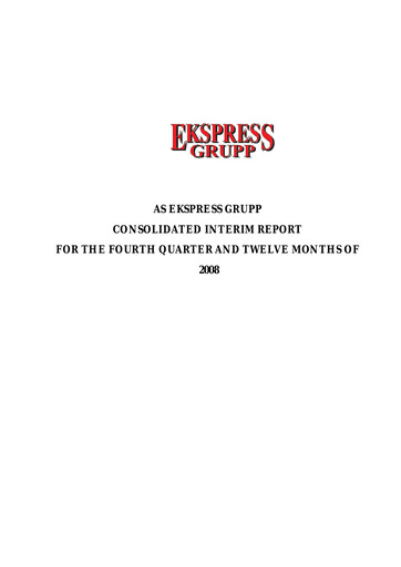Thumbnail AS Ekspress Grupp Financial Report 2008