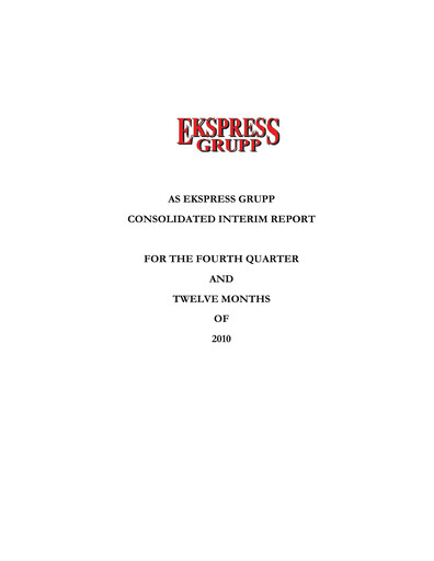 Thumbnail AS Ekspress Grupp Financial Report 2010
