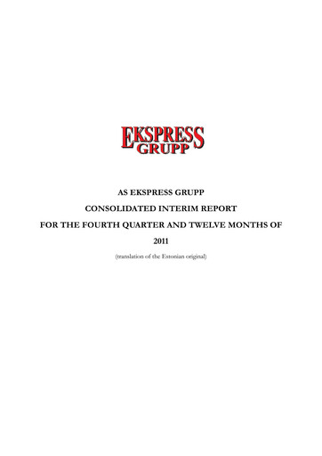 Thumbnail AS Ekspress Grupp Financial Report 2011