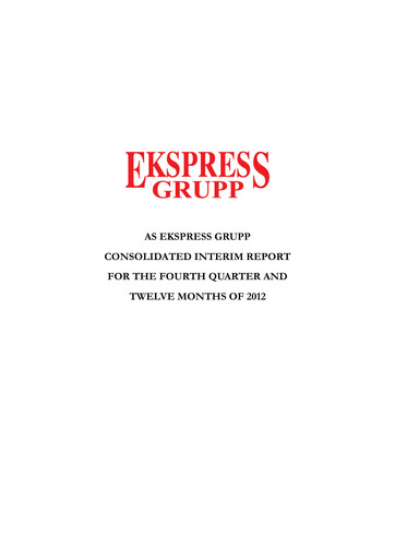 Thumbnail AS Ekspress Grupp Financial Report 2012