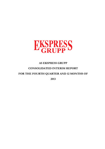Thumbnail AS Ekspress Grupp Financial Report 2013