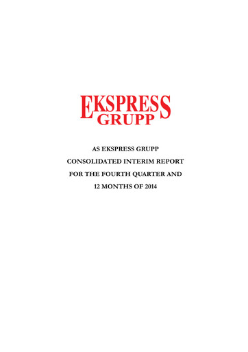 Thumbnail AS Ekspress Grupp Financial Report 2014