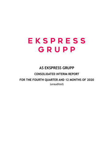 Thumbnail AS Ekspress Grupp Financial Report 2020
