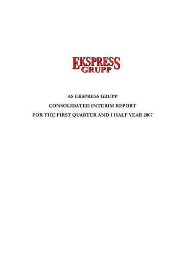 Thumbnail AS Ekspress Grupp Half-year Report 2007-h1