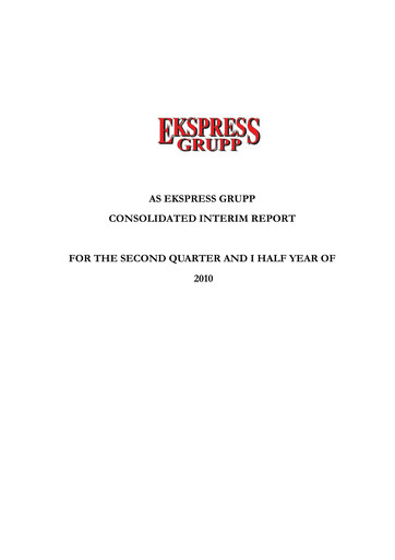 Thumbnail AS Ekspress Grupp Half-year Report 2010-h1