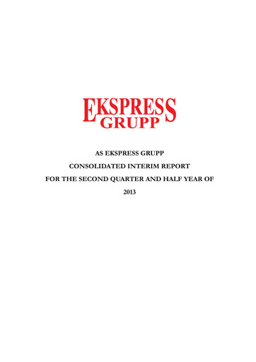Thumbnail AS Ekspress Grupp Half-year Report 2013-h1