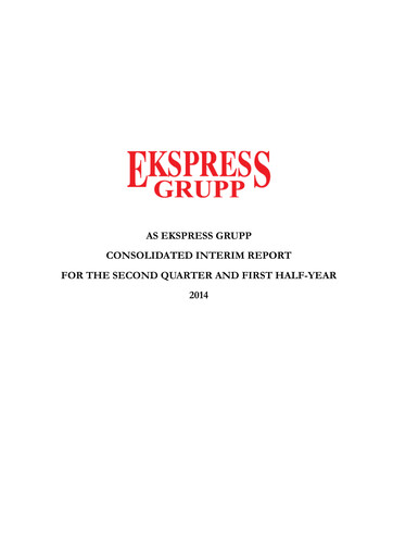 Thumbnail AS Ekspress Grupp Half-year Report 2014-h1