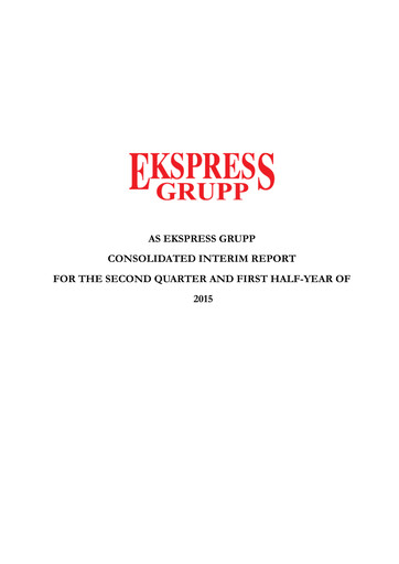 Thumbnail AS Ekspress Grupp Half-year Report 2015-h1