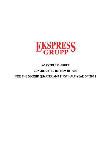 Thumbnail AS Ekspress Grupp Half-year Report 2018-h1