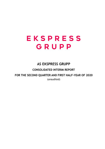 Thumbnail AS Ekspress Grupp Half-year Report 2020-h1