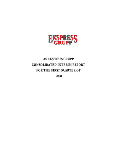 Thumbnail AS Ekspress Grupp Quarterly Report 2008-q1