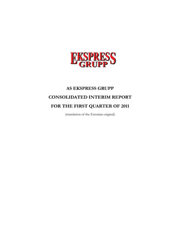 Thumbnail AS Ekspress Grupp Quarterly Report 2011-q1