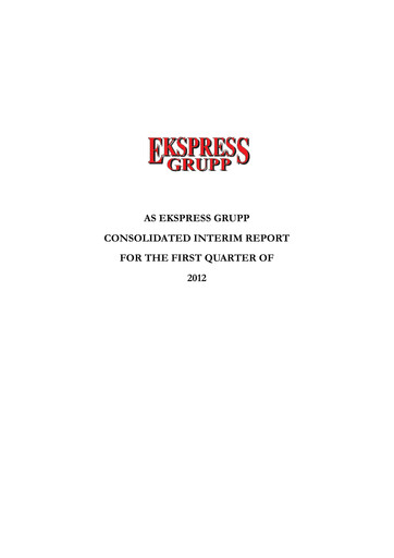 Thumbnail AS Ekspress Grupp Quarterly Report 2012-q1