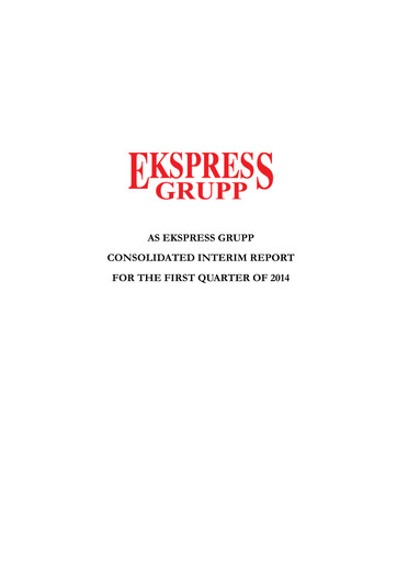 Thumbnail AS Ekspress Grupp Quarterly Report 2014-q1