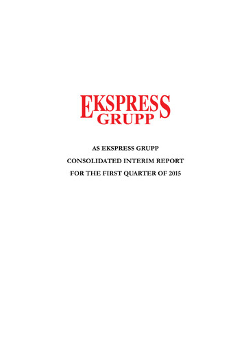 Thumbnail AS Ekspress Grupp Quarterly Report 2015-q1