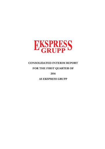 Thumbnail AS Ekspress Grupp Quarterly Report 2016-q1