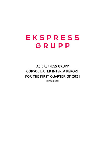 Thumbnail AS Ekspress Grupp Quarterly Report 2021-q1