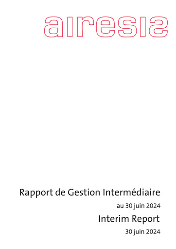 Miniature Airesis SA Rapport semestriel 2024-h1