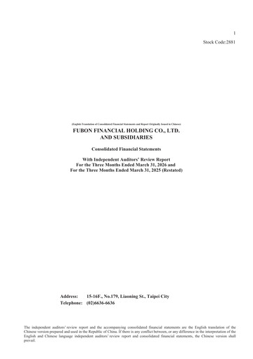 Thumbnail Fubon Financial Financial Statement 2026-q1