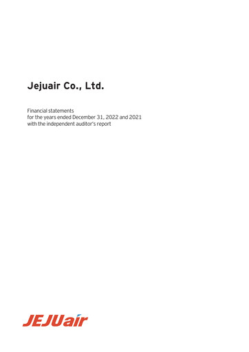 Thumbnail Jeju Air Financial Statement 2021-2022