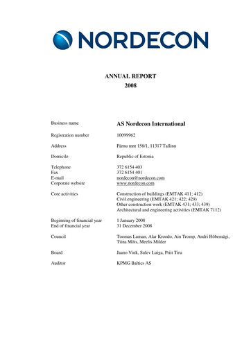 Thumbnail Nordecon AS Annual Report 2008
