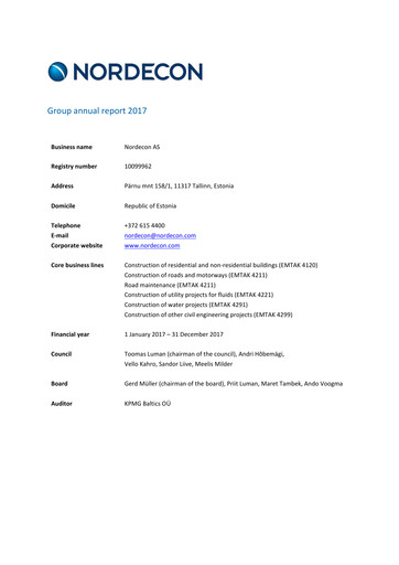 Thumbnail Nordecon AS Annual Report 2017