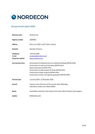 Thumbnail Nordecon AS Annual Report 2018