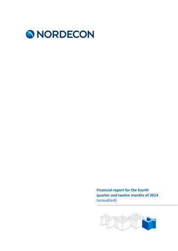 Thumbnail Nordecon AS Financial Report 2014