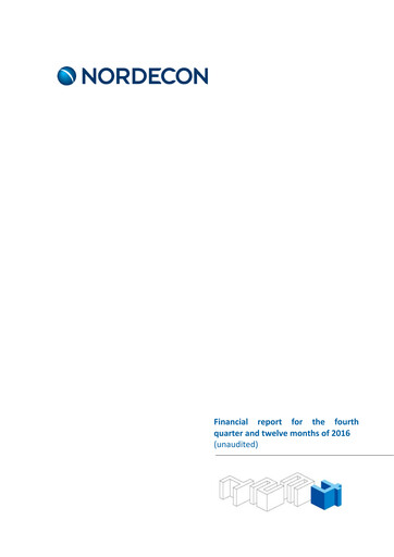 Thumbnail Nordecon AS Financial Report 2016