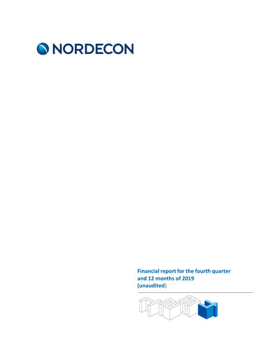 Thumbnail Nordecon AS Financial Report 2019