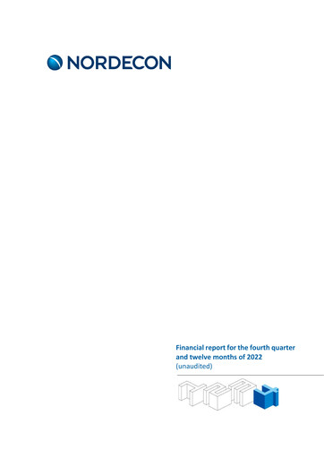 Thumbnail Nordecon AS Financial Report 2022