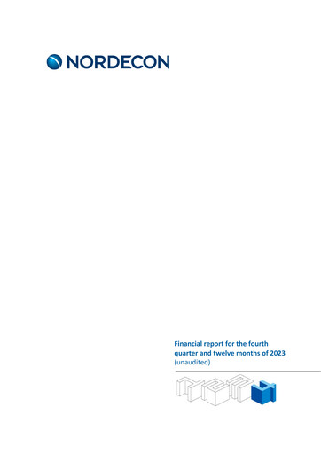 Thumbnail Nordecon AS Financial Report 2023