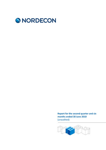Thumbnail Nordecon AS Half-year Report 2010-h1