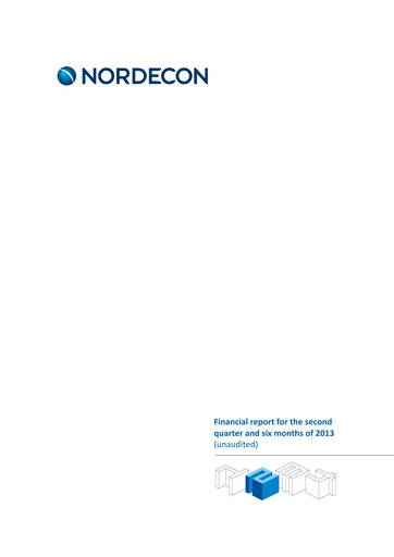 Thumbnail Nordecon AS Half-year Report 2013-h1