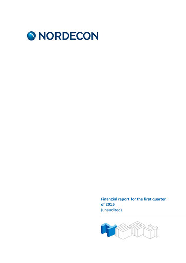 Thumbnail Nordecon AS Quarterly Report 2015-q1