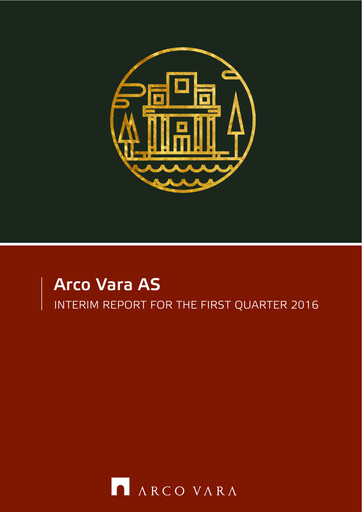 Miniature Arco Vara AS Rapport trimestriel 2016-q1
