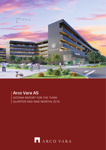 Miniature Arco Vara AS Rapport trimestriel 2016-q3