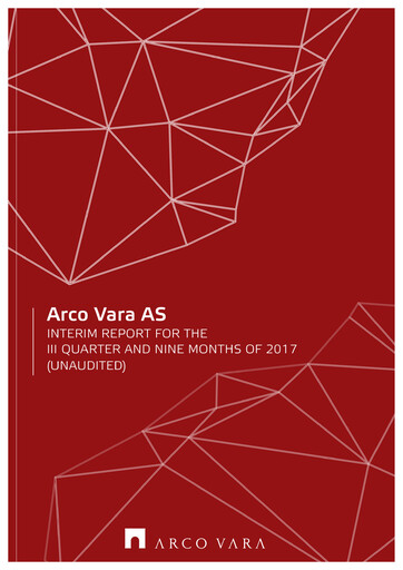 Miniature Arco Vara AS Rapport trimestriel 2017-q3