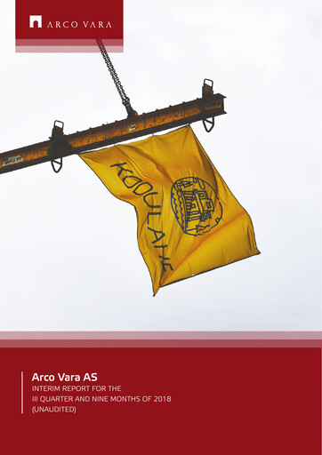 Miniature Arco Vara AS Rapport trimestriel 2018-q3