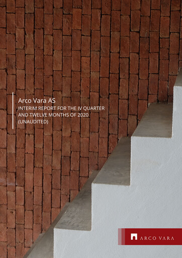 Miniature Arco Vara AS Rapport trimestriel 2020-q4