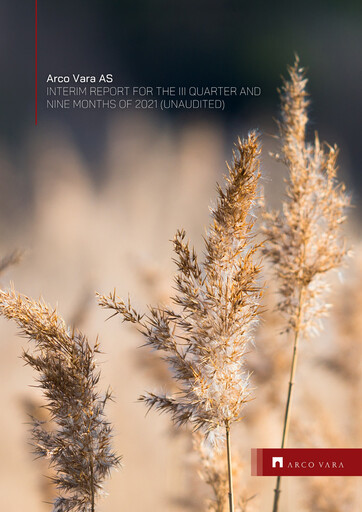 Miniature Arco Vara AS Rapport trimestriel 2021-q3