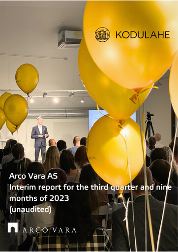 Miniature Arco Vara AS Rapport trimestriel 2023-q3